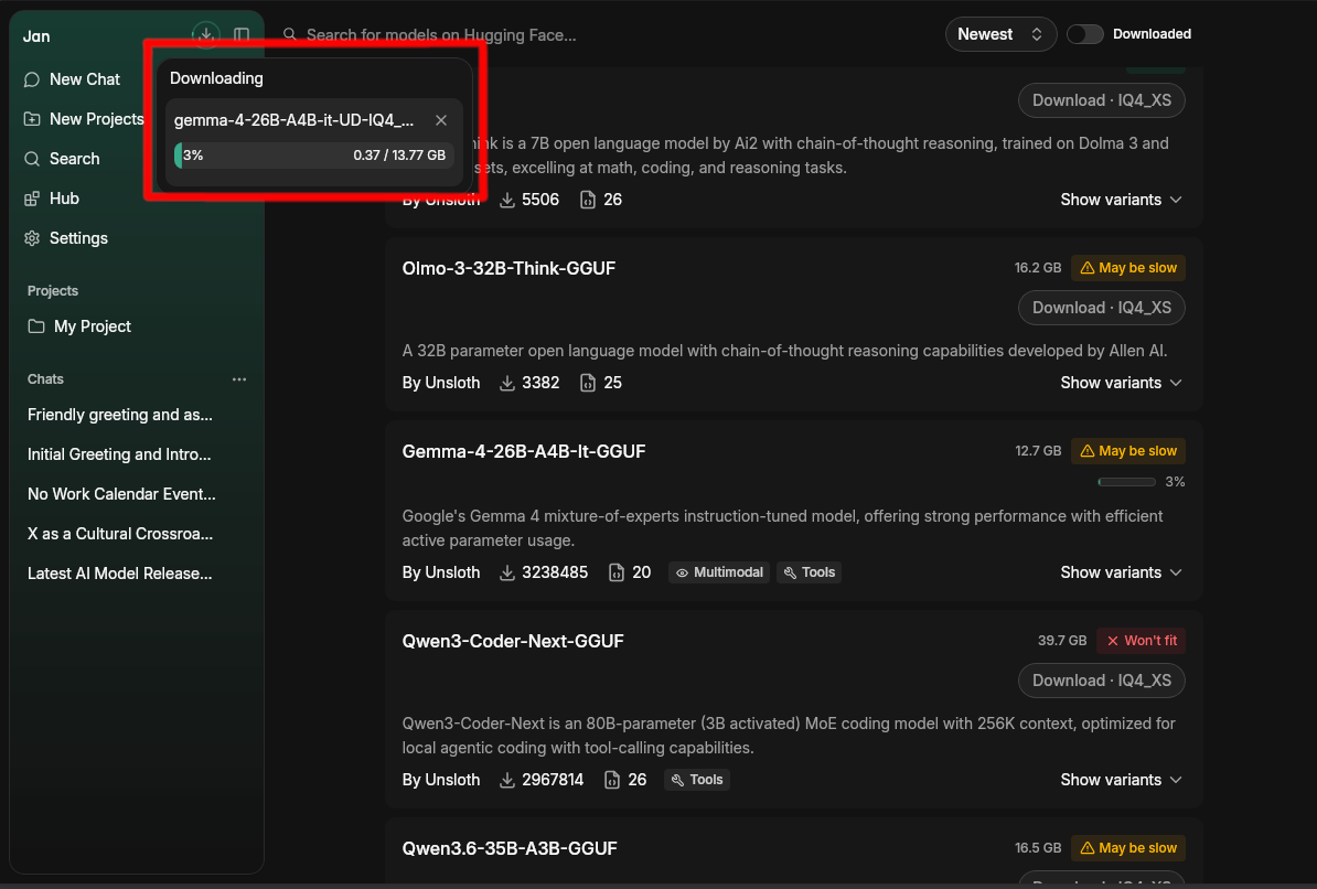 Hub Downloading