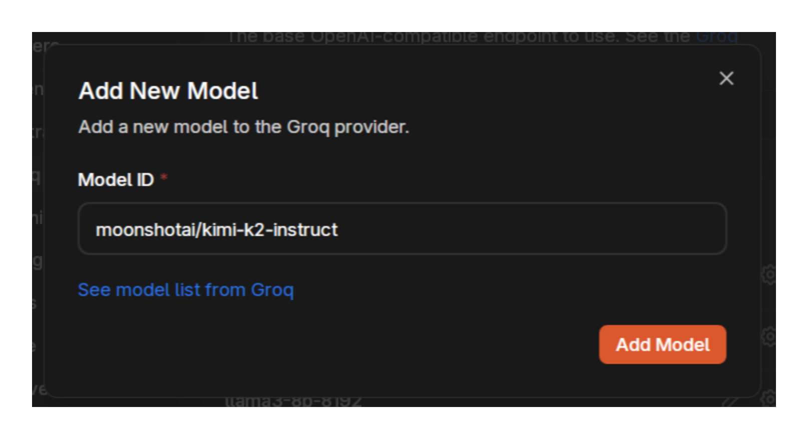 Adding kimi-k2 model