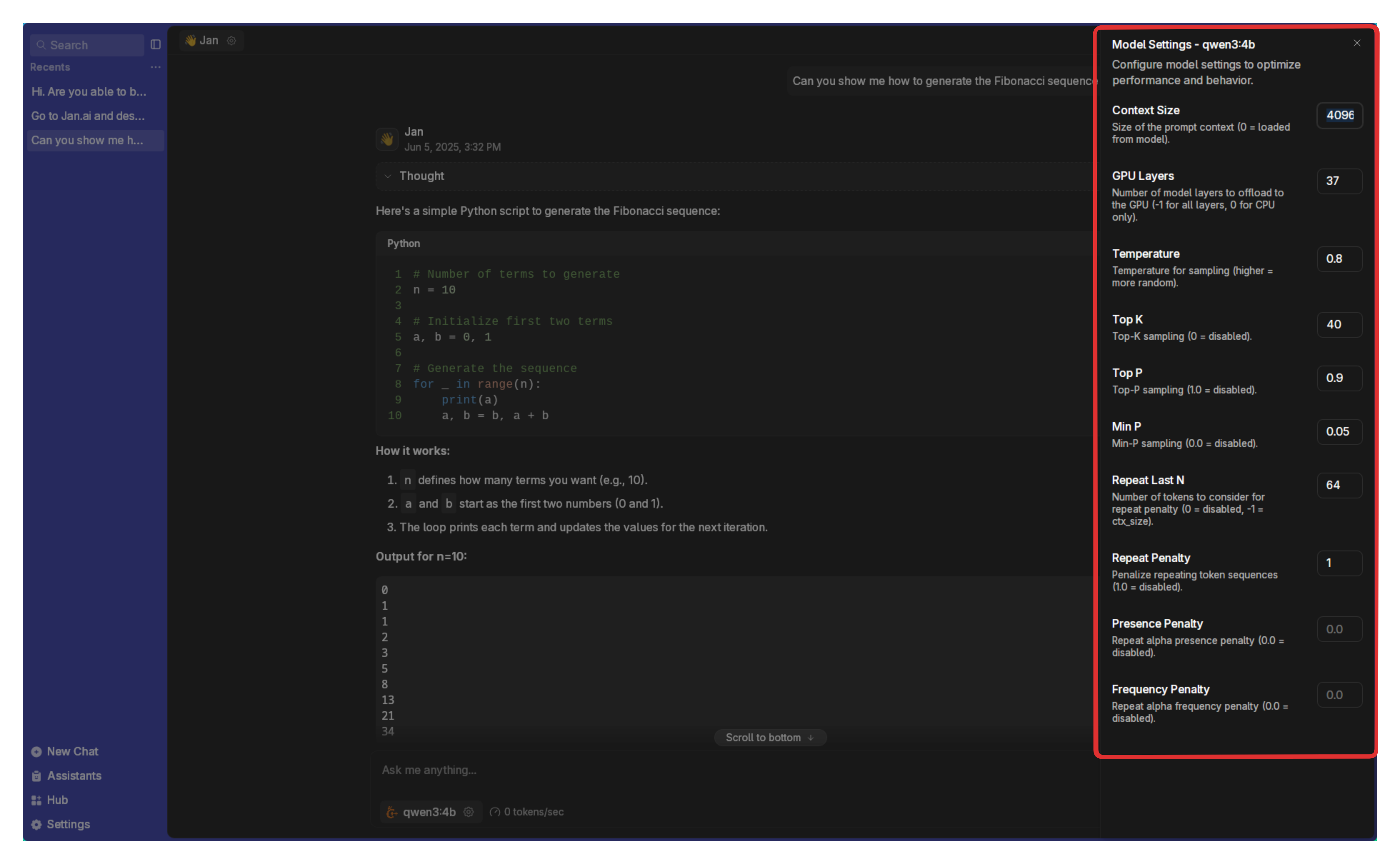 Model Parameters
