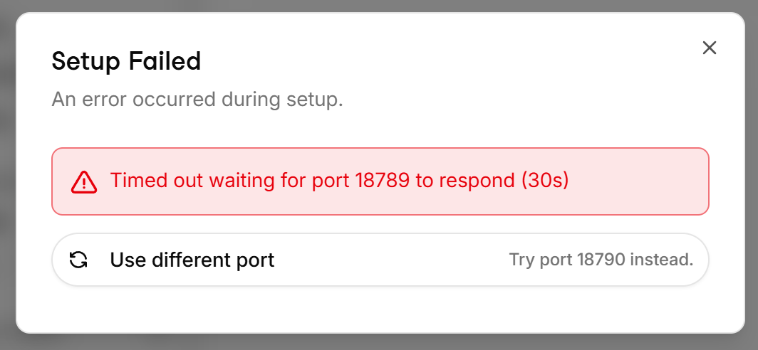 Port timeout