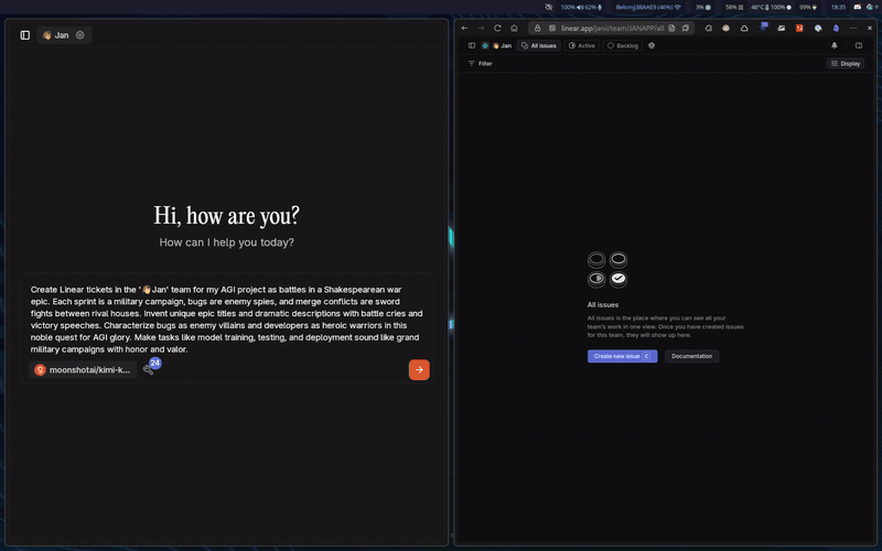 Jan v0.6.8: Engine fixes, new MCP tutorials, and cleaner docs